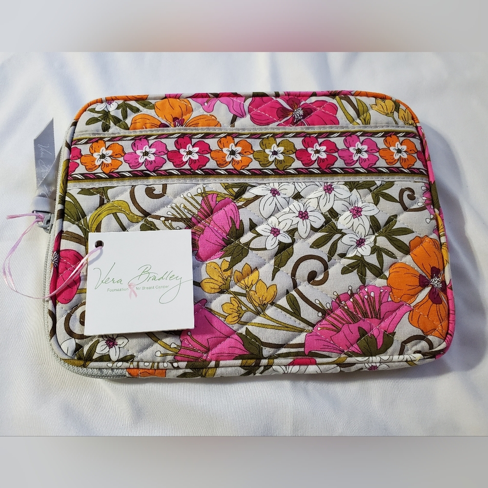 Vera Bradley Floral Laptop Bag - Pink, Orange, and White